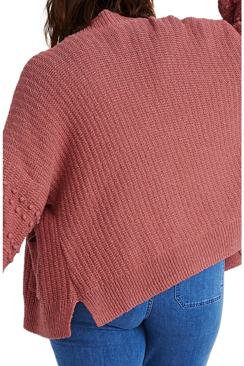 Bobble Cardigan Sweater, Alternate, color, VINTAGE QUARTZ