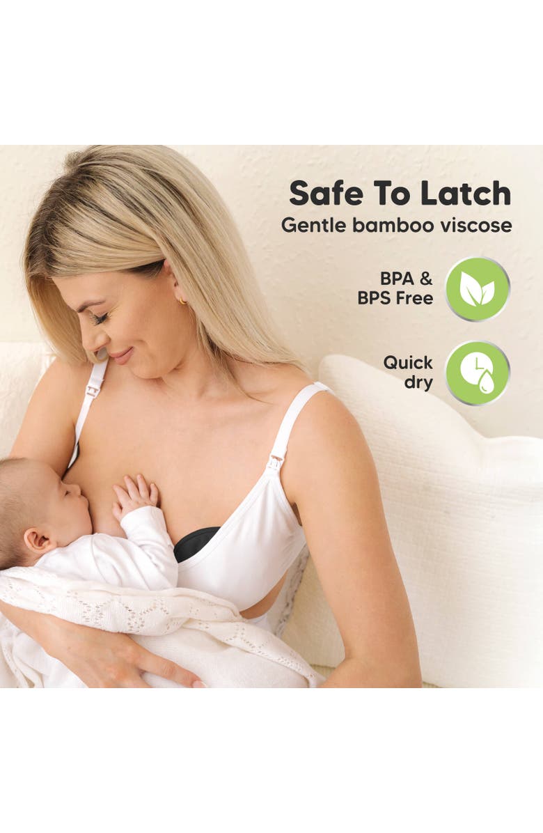 KeaBabies 14-Pack Comfy Nursing Pads, Alternate, color, Midnight Black