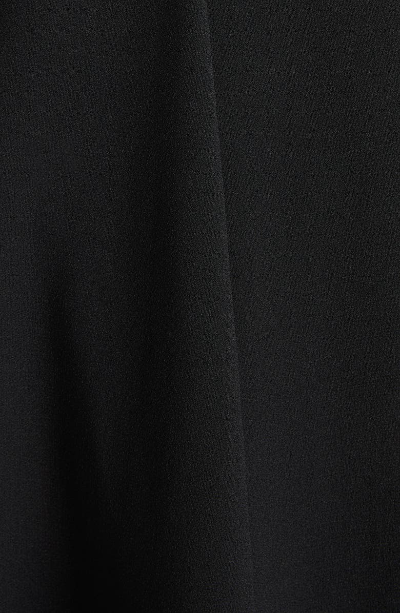 TOM FORD Contrast Draped Neck Crepe Gown, Alternate, color, Black/ Off White