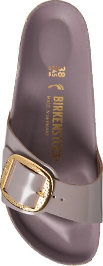 Madrid Hammered Big Buckle Slide Sandal