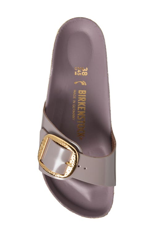 Birkenstock Madrid Hammered Big Buckle Slide Sandal In Faded Purple