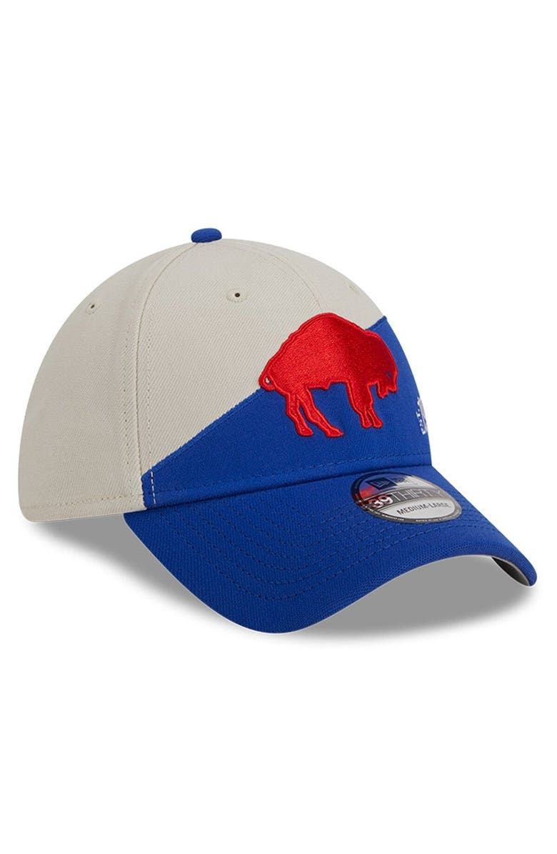New Era Men's New Era Cream/Royal Buffalo Bills 2023 Sideline Historic 39THIRTY Flex Hat, Alternate, color, Cream