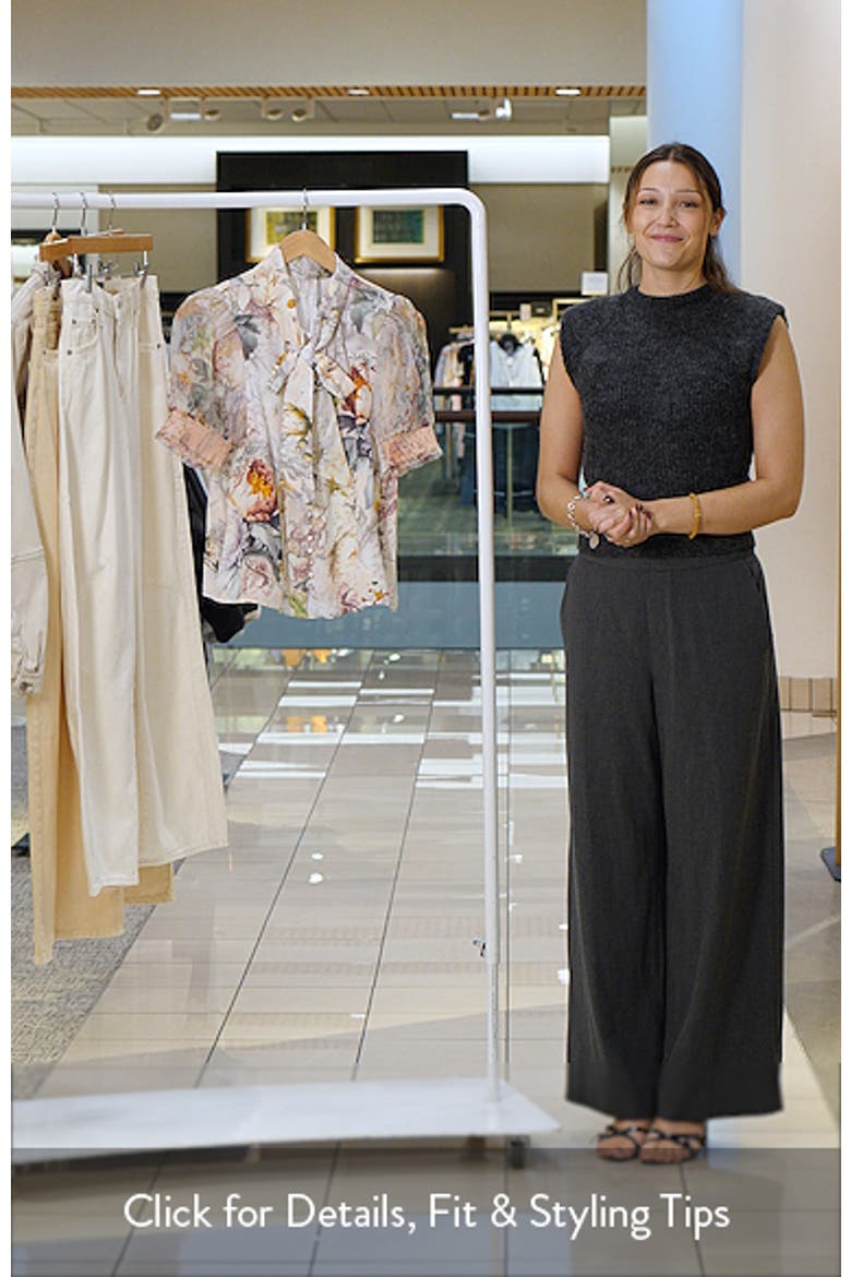 Brentley Floral Tie Neck Button-Up Top video