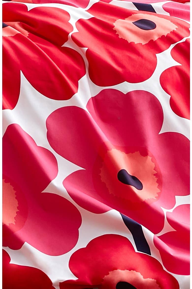 Unikko Comforter & Sham Set, Alternate, color, RED