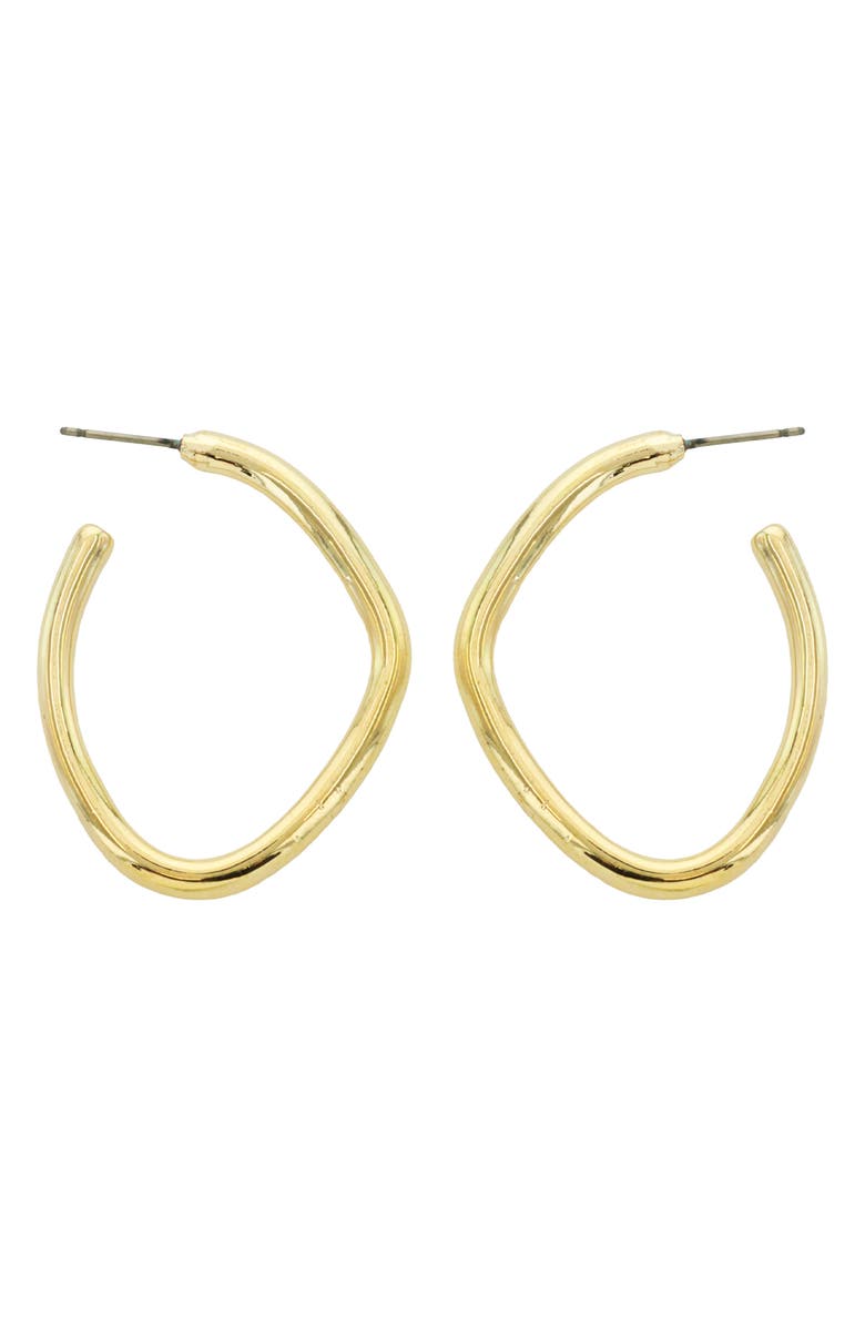 Panacea Organic Hoop Earrings, Main, color, Gold