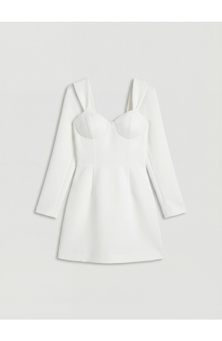 Coast Fit And Flare Mini Wedding Dress, Alternate, color, Ivory
