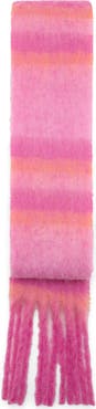 MANGO TEEN Striped Knit Fringe Scarf