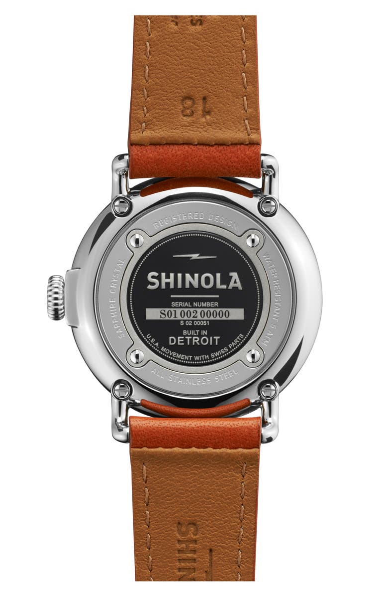 Shinola The Runwell Leather Strap Watch, 36mm, Alternate, color, 