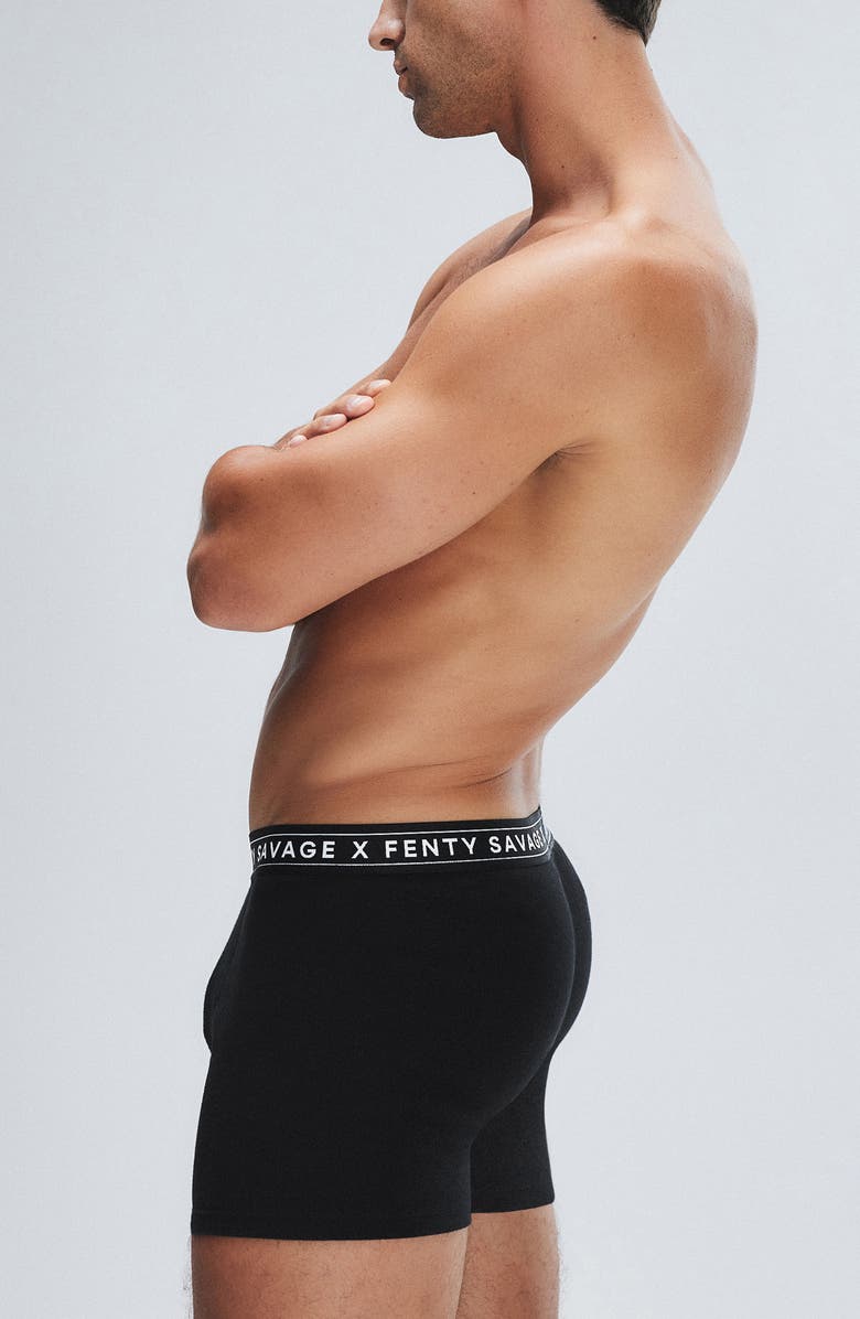 SAVAGE X FENTY Savage Classics 3-Pack Boxer Briefs, Alternate, color, Black Caviar