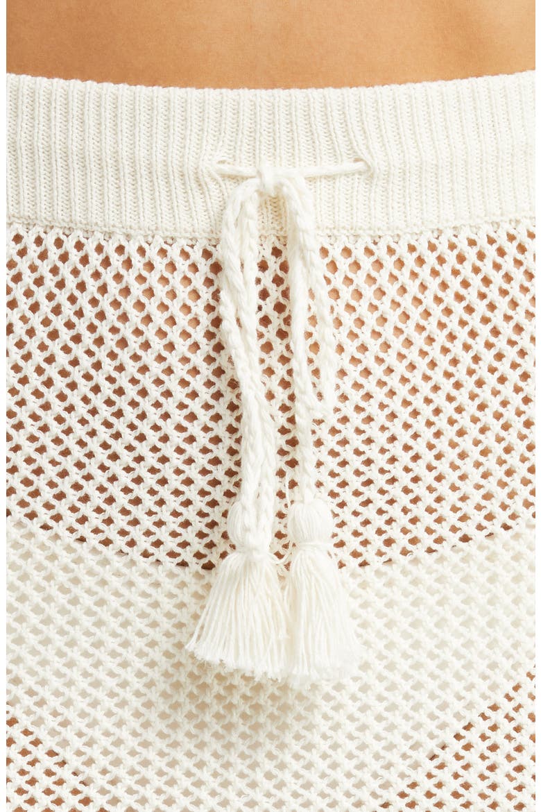 Coast Is Clear Sheer Cover-Up Miniskirt, Alternate, color, CREAM