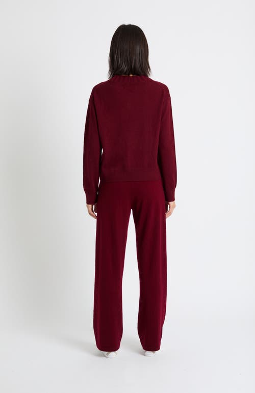 Chinti & Parker Wool-cashmere Ribbed V-neck Sweater In Burgundy