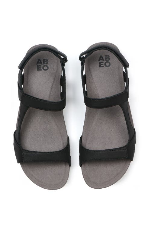Abeo Oasis Sport Sandal In Black - Regular