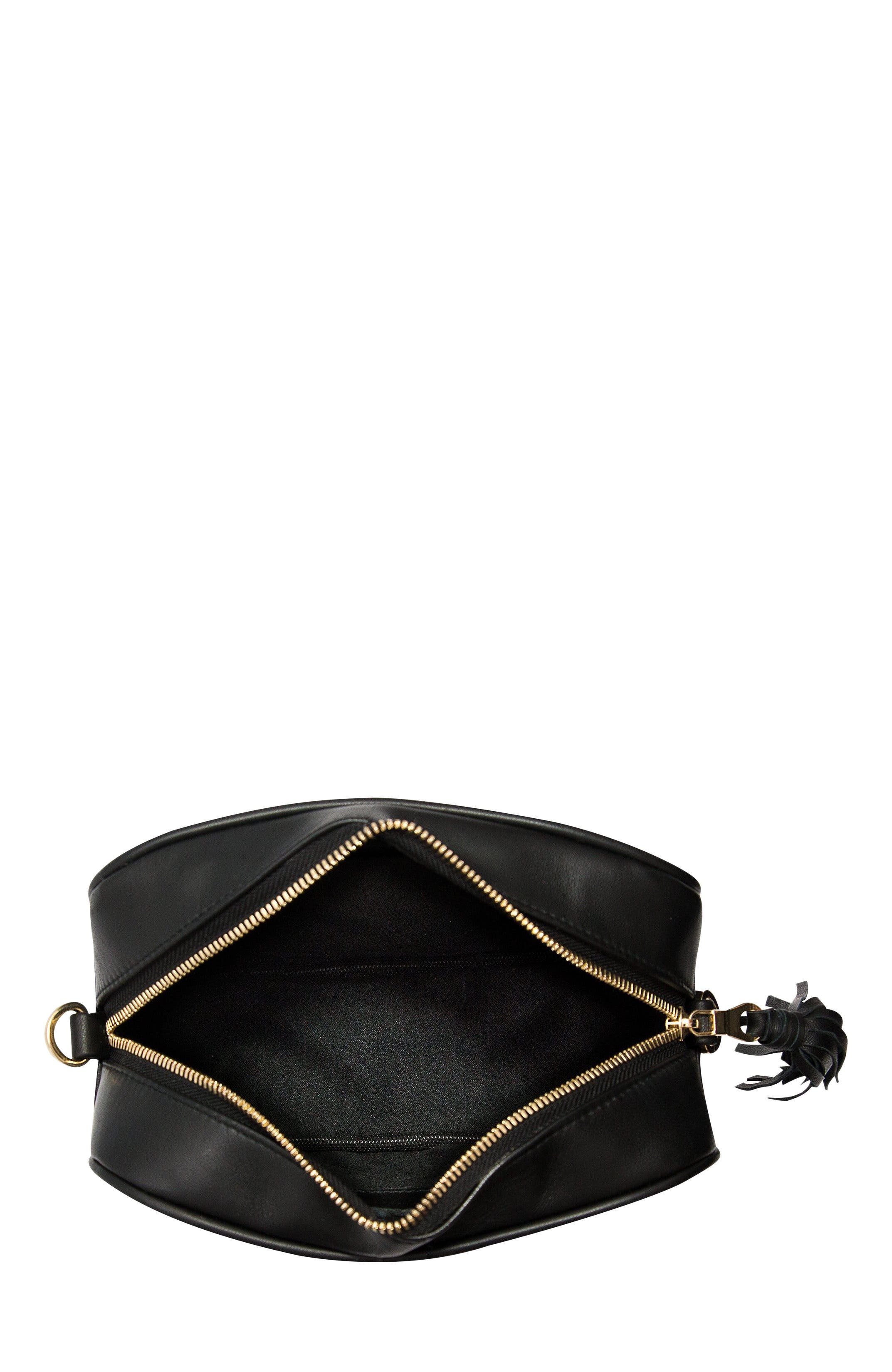 The Artisan & Company Mini Quilted Leather Camera Bag, Alternate, color, Black