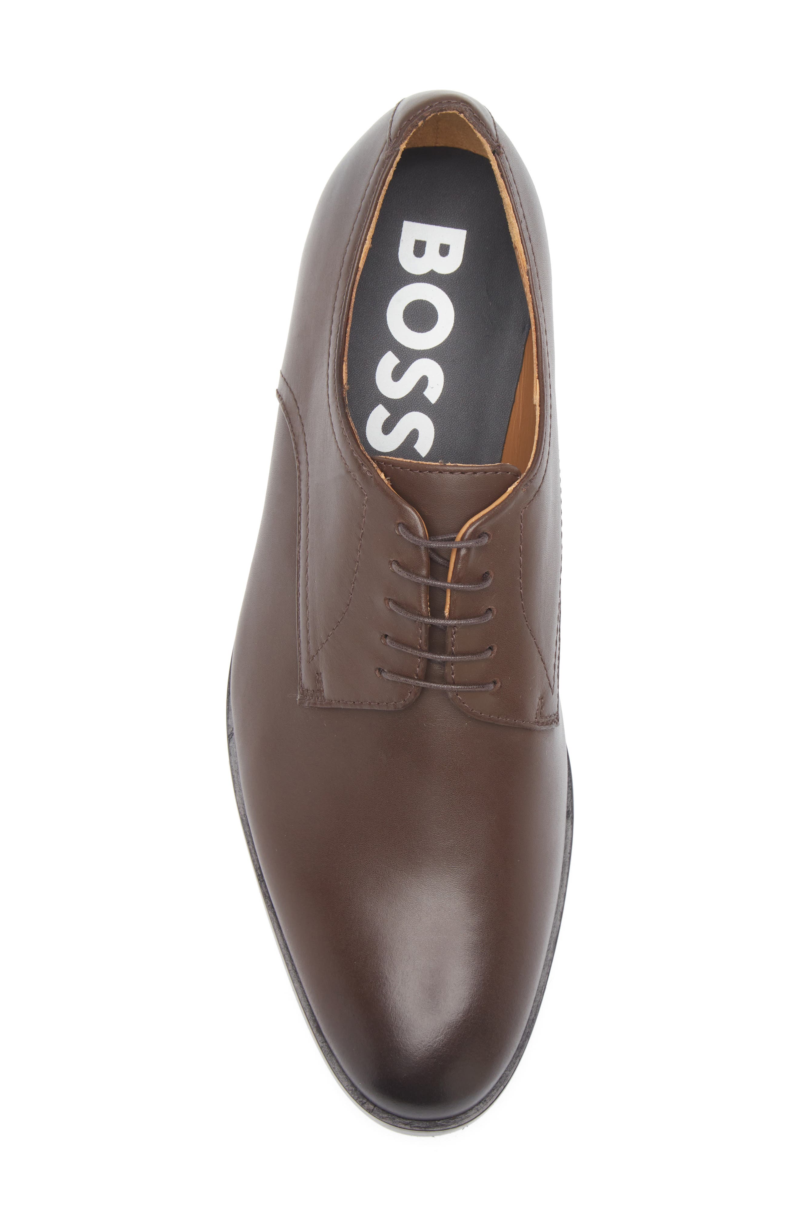BOSS Modern Derby, Alternate, color, Dark Brown