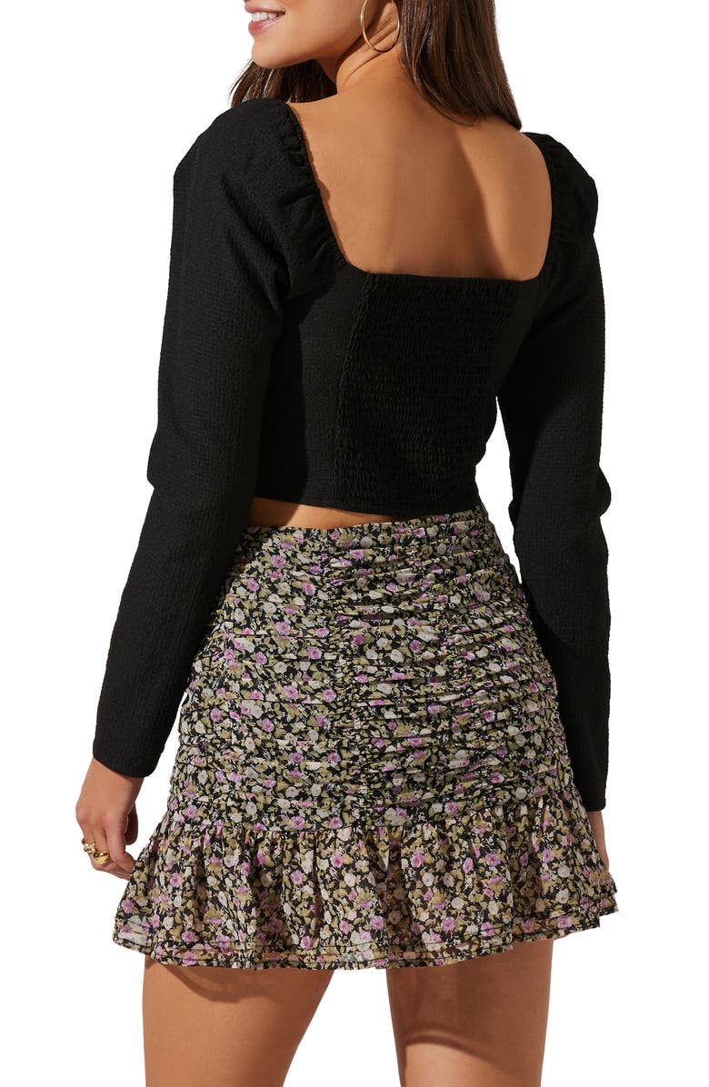 ASTR the Label Long Sleeve Sweetheart Neck Crop Top, Alternate, color, 