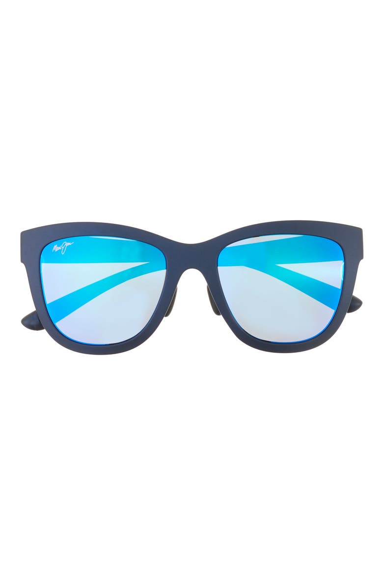 52mm Cat Eye Polarized Sunglasses, Main, color, BLUE BLUE BLUE