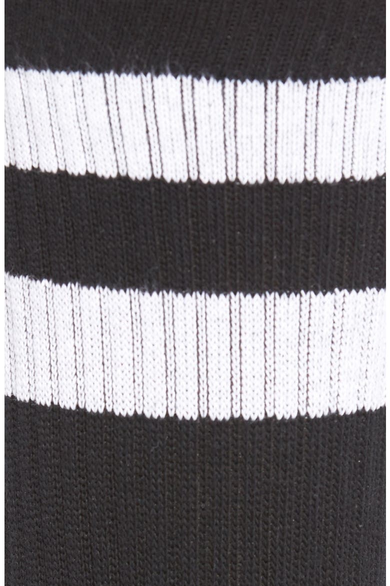 x Rihanna 'Pedi Cure' Crew Toe Socks, Alternate, color, BLACK