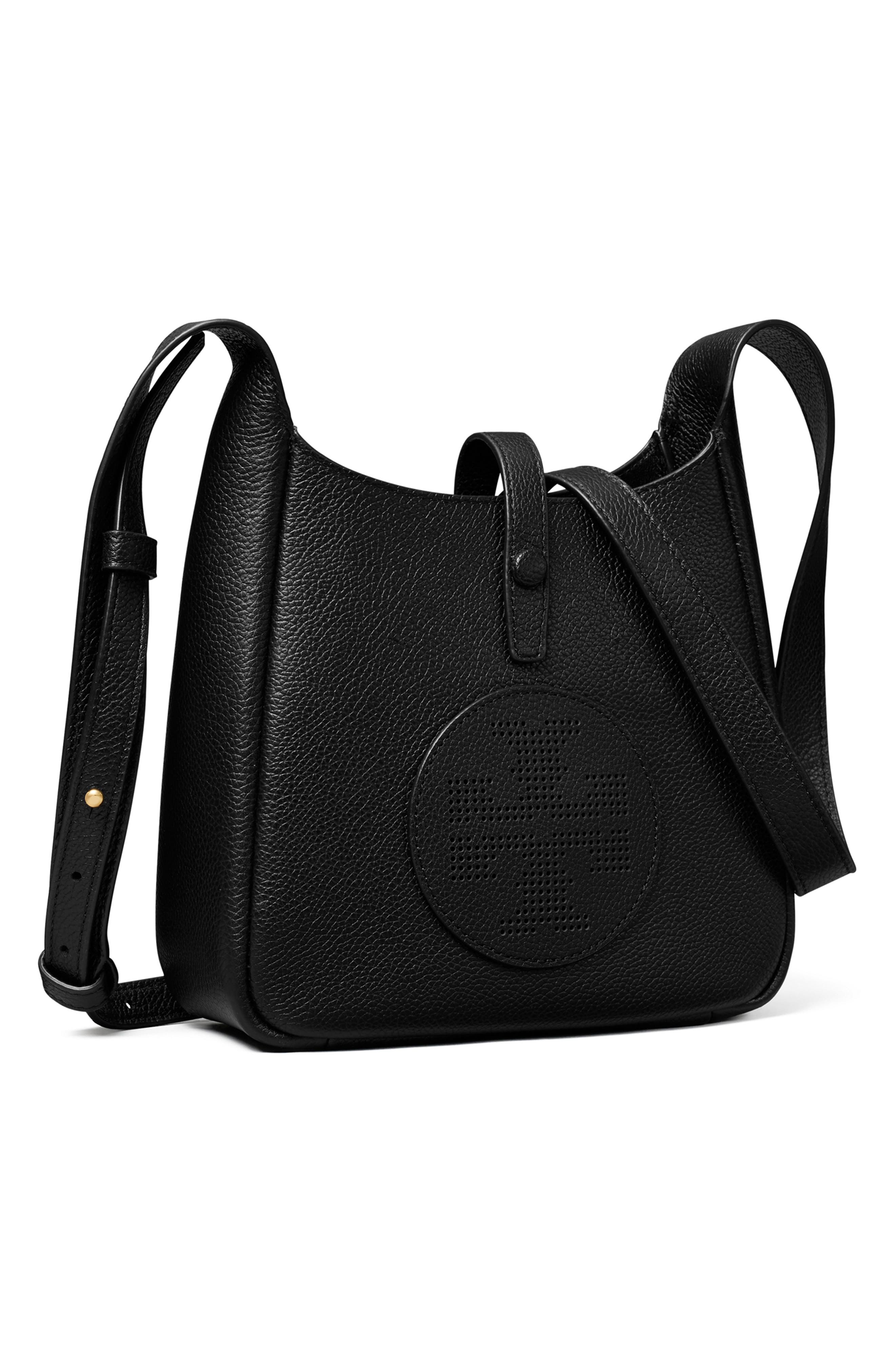 Tory Burch Miller Swing Leather Crossbody Bag, Alternate, color, Black