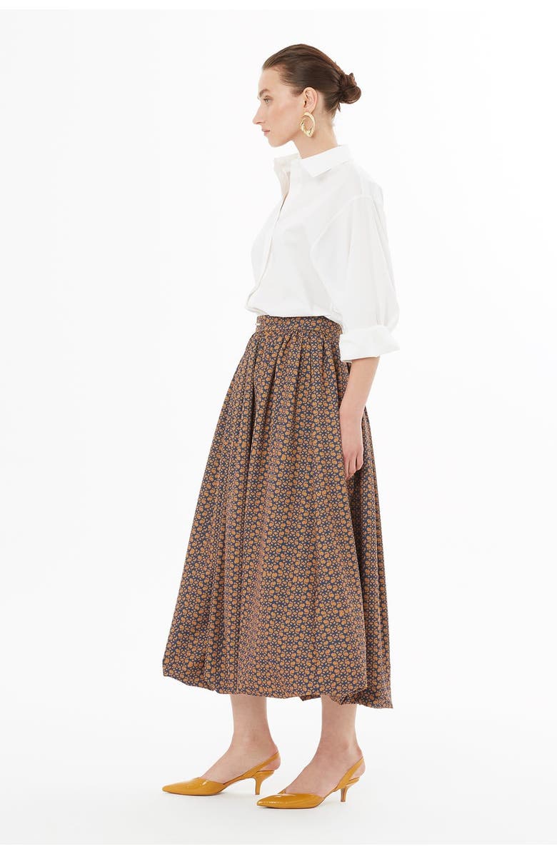 Gizia Balloon Skirt with Logo Pattern, Alternate, color, Multicolor