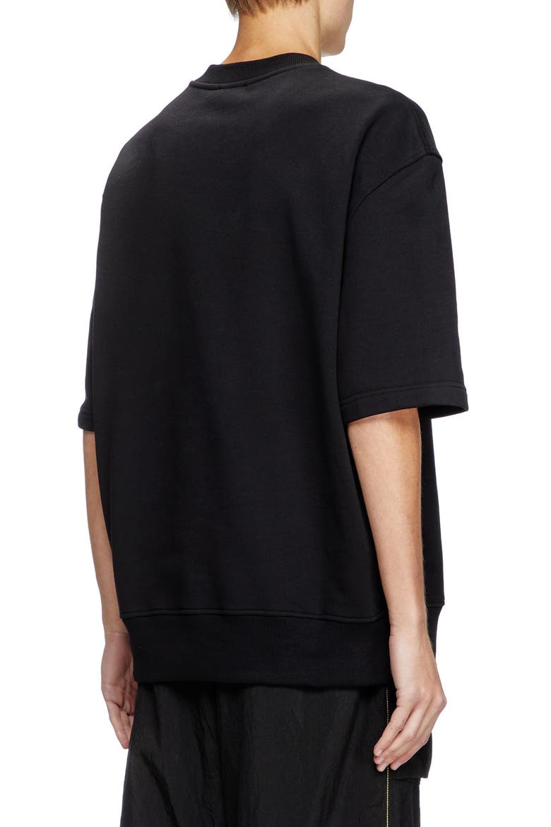 S-Cooling-L1 Short Sleeve Sweatshirt, Alternate, color, DEEP/ BLACK
