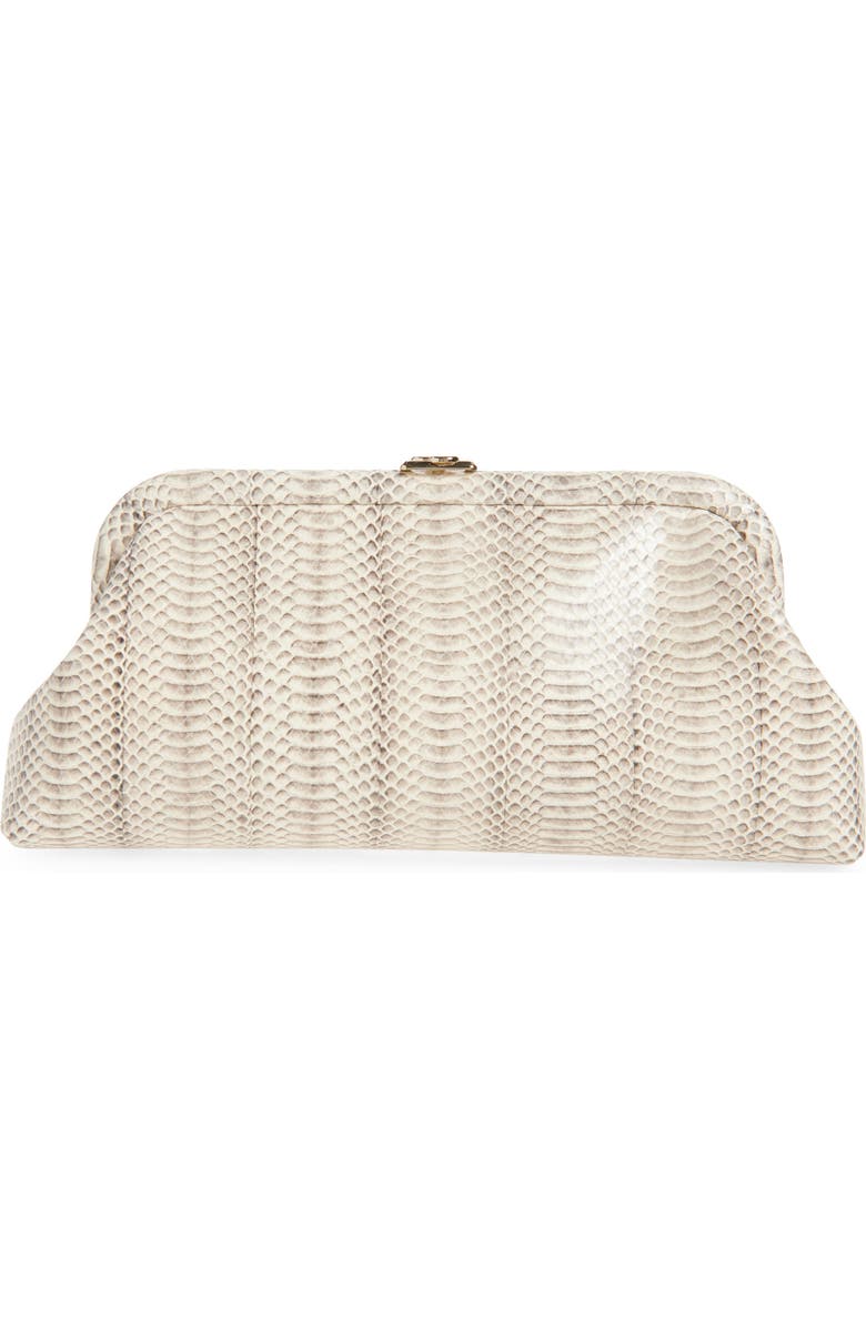 Jimmy Choo Skylar Snakeskin Embossed Leather Clutch, Main, color,