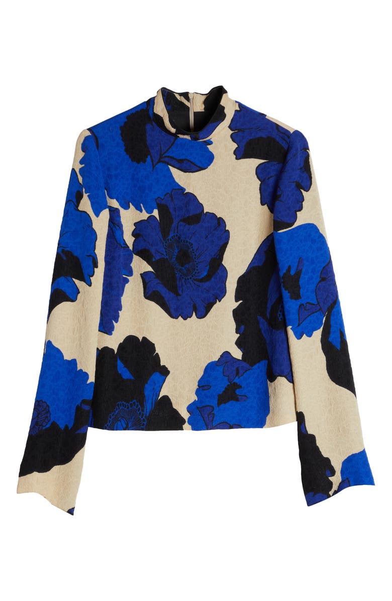 Dries Van Noten Capi Floral Print Mock Neck Blouse, Alternate, color,
