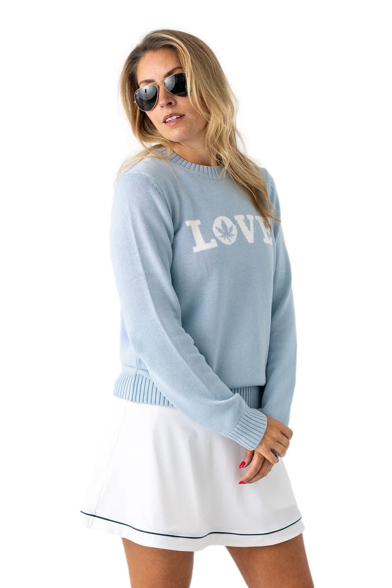 Intarsia "LOVE" Sweater, Alternate, color, Ivory