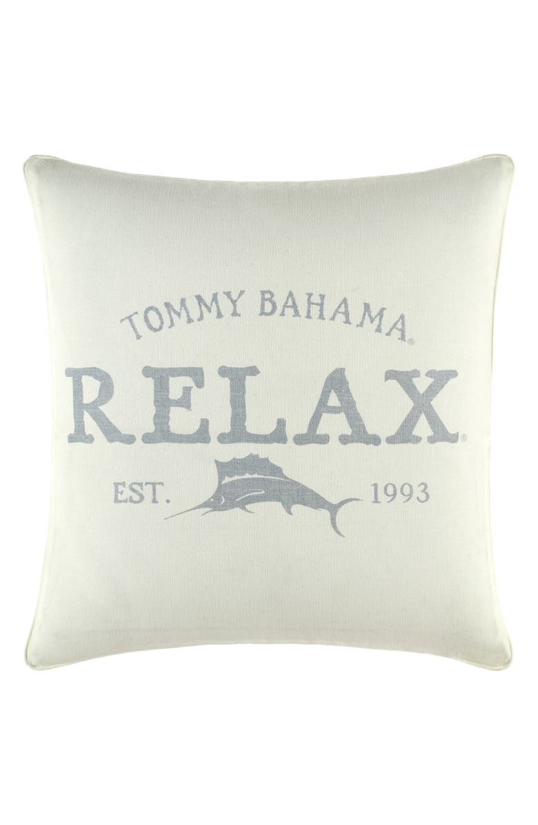 Tommy Bahama Relax Cotton Throw Pillow, Main, color, Grey