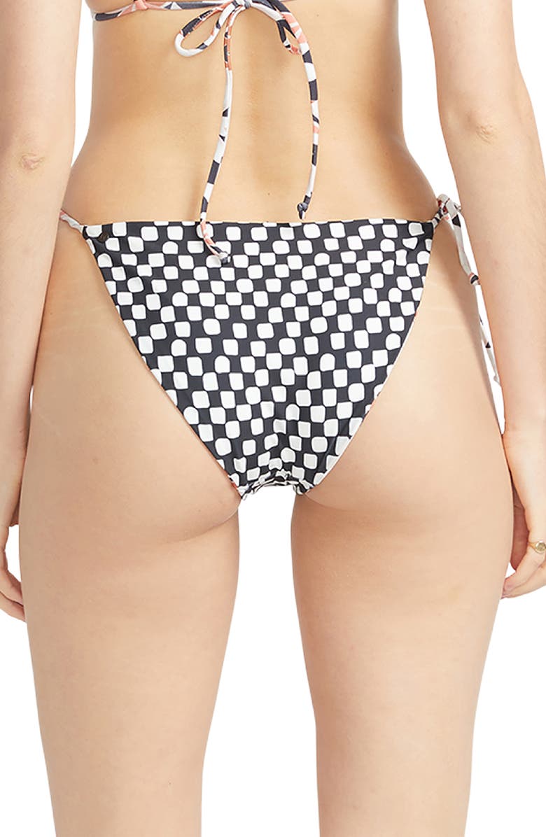 Volcom Check Mate Side Tie Bikini Bottoms, Alternate, color, 