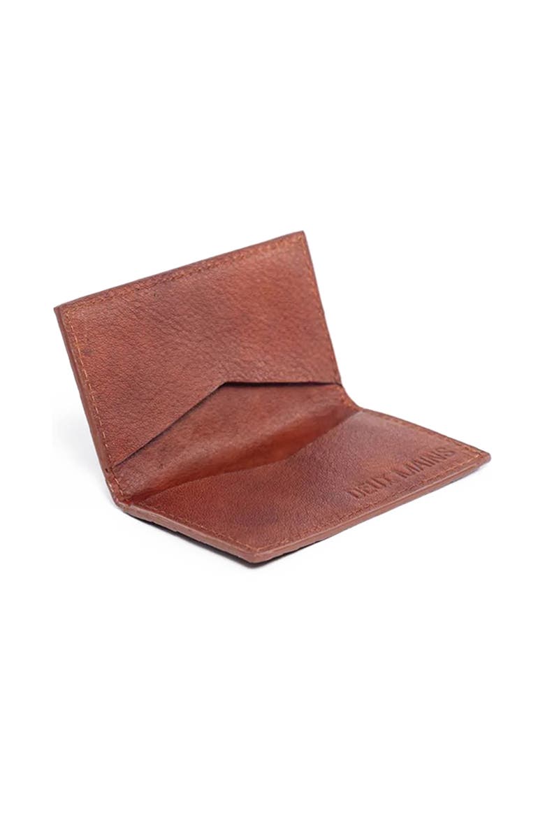 Woven Card Holder, Alternate, color, Mahogany