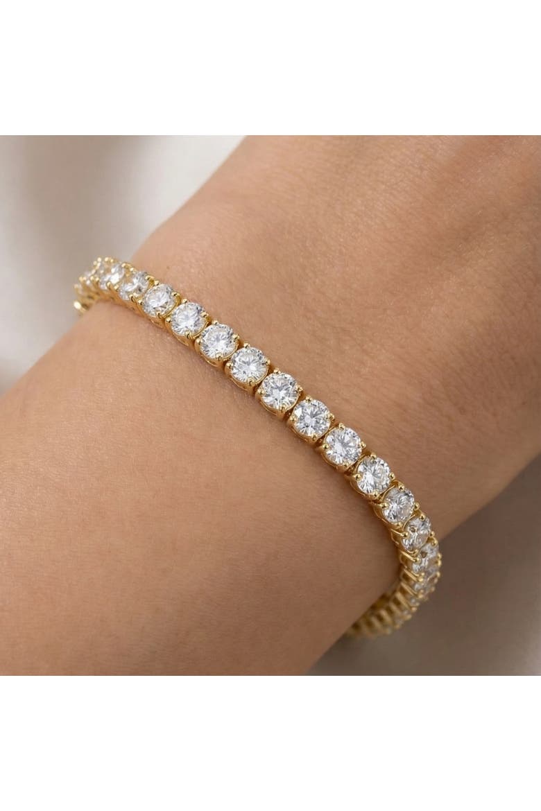 10 Ct Lab Grown Diamond Tennis Bracelet 14K Gold 7", Alternate, color, 14k Yellow Gold
