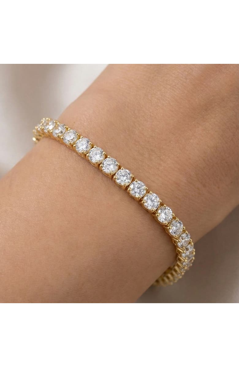 Bliss Diamond 10 Ct Lab Grown Diamond Tennis Bracelet 14K Gold 7", Alternate, color, 14K Yellow Gold