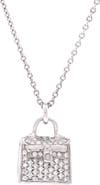 Pre-Owned Hermes Kelly Amulette Pendant Necklace 18K White Gold and Diamonds