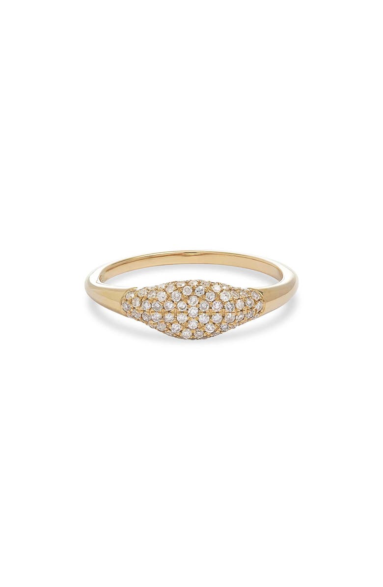 STONE AND STRAND Diamond Mini Signet Ring, Main, color, 