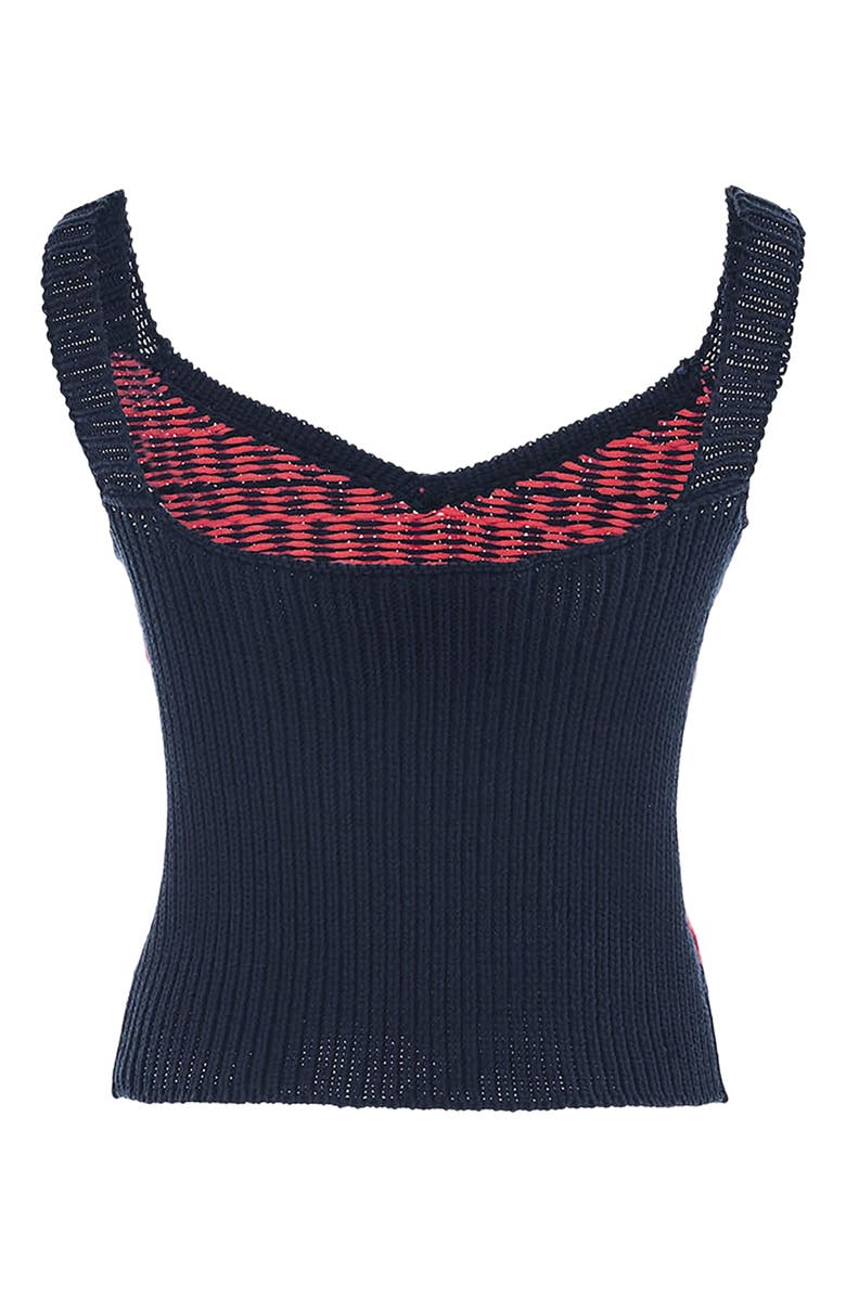 La DoubleJ Winset Crop Top Navy, Alternate, color, Navy