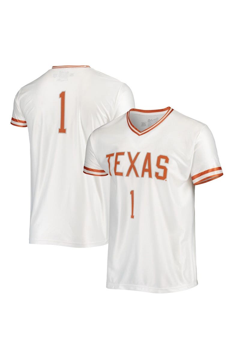 Retro Brand Men's Original Retro Brand White Texas Longhorns Basketball Jersey, Main, color, White