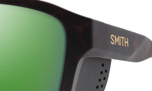 Smith Embark 58mm Chromapop™ Polarized Square Sunglasses In Tortoise/chromapop Green