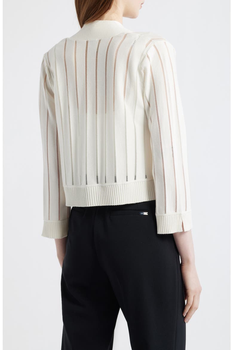 Sheer Stripe Shrug, Alternate, color, WHITE DOVE