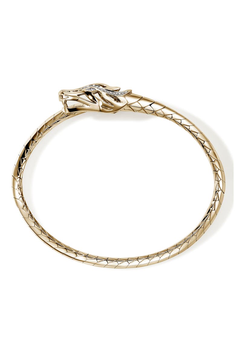 Naga Bypass Cuff Bracelet, Alternate, color, GOLD