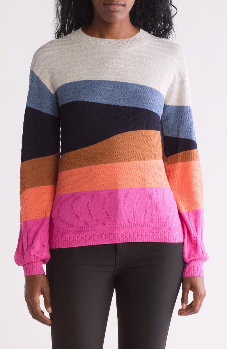 Trina Turk Diorama Merino Wool Sweater, Main, color,