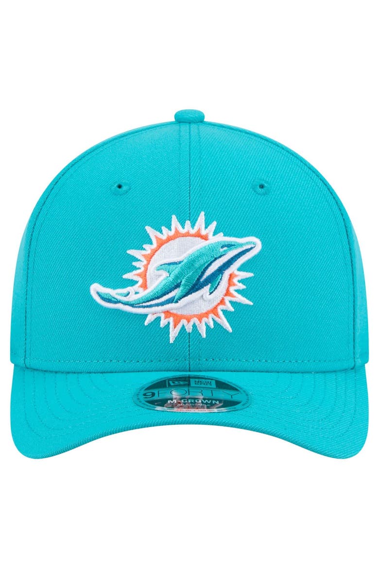 Men's New Era  Aqua Miami Dolphins Team Collection 9FORTY M-Crown Adjustable Hat, Alternate, color, Aqua