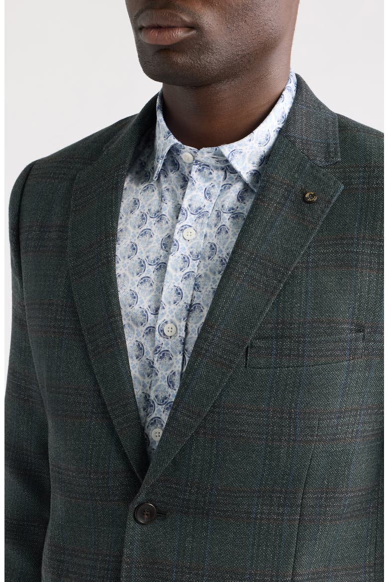 Townsend Plaid Wool Sport Coat, Alternate, color, DARK GREEN PLAID