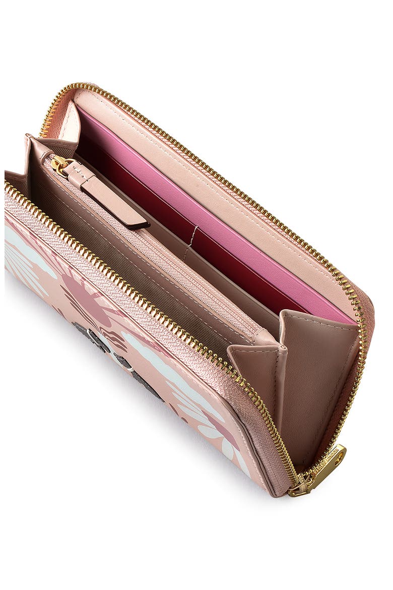 Rising Sun Zip Around Wallet, Alternate, color, PRAIRIE PINK