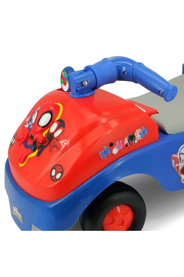 Spidey Foldable Handle Rideon W/ Interactive Dashboard & Sounds, Alternate, color, Multicolored