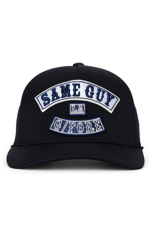 G/fore Same Guy Stretch Twill Snapback Baseball Cap In Onyx