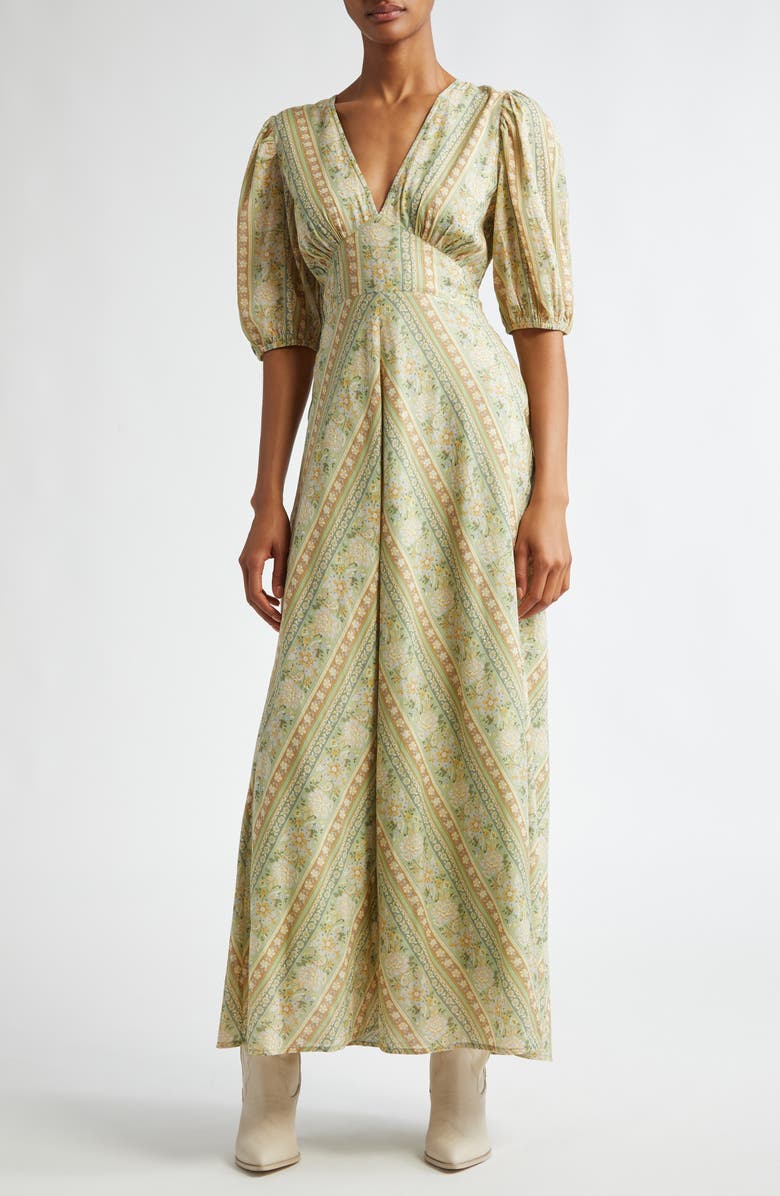 MILLE Florencia Empire Waist Cotton Dress, Main, color,