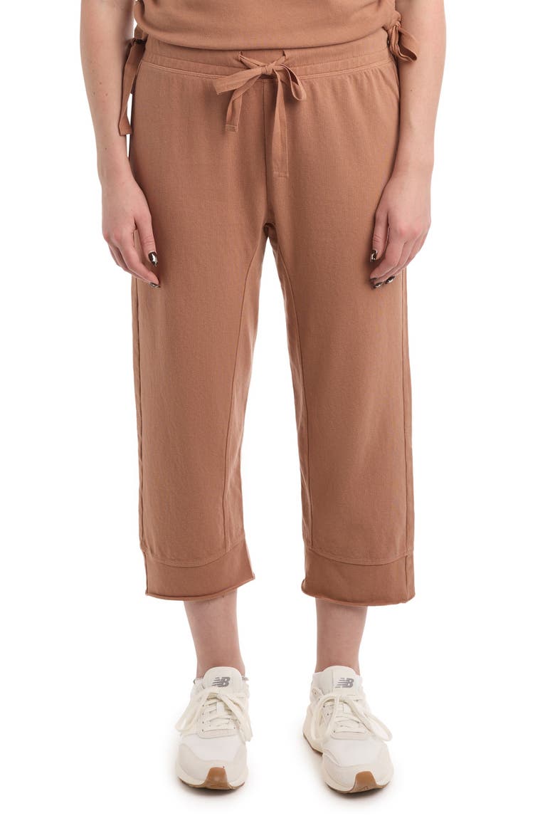 Crop Raw Jogger Easy Fit Pants, Main, color, Raw Umber
