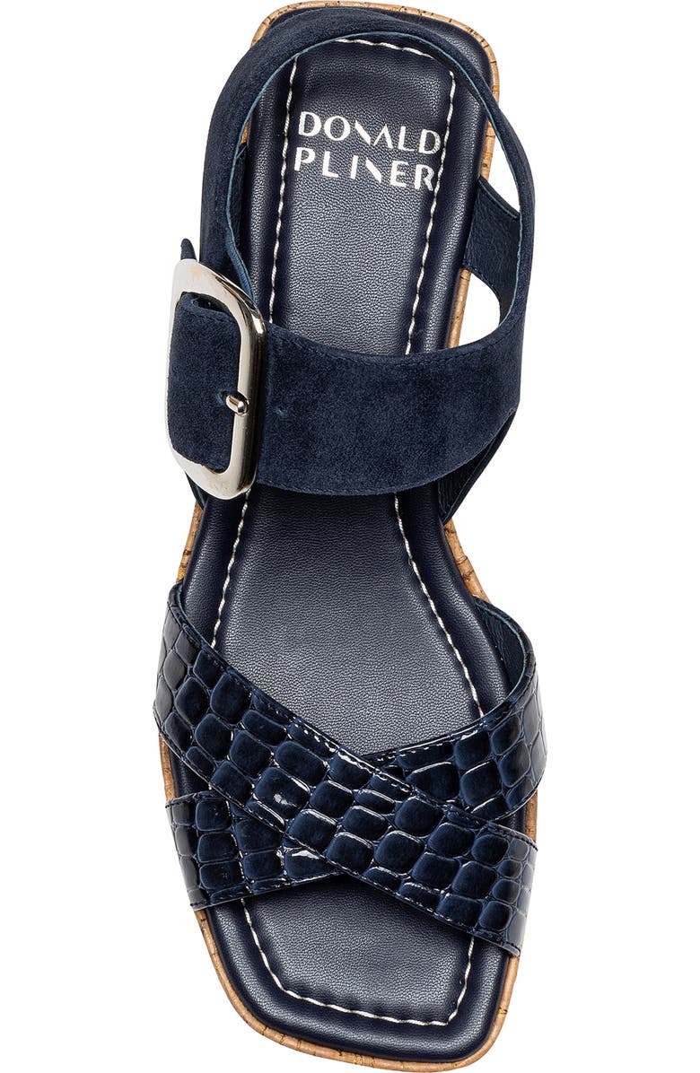 Donald Pliner Rolli Platform Sandal, Alternate, color, Navy