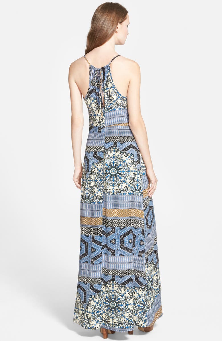 ASTR the Label ASTR Racerback Print Maxi Dress, Alternate, color, 