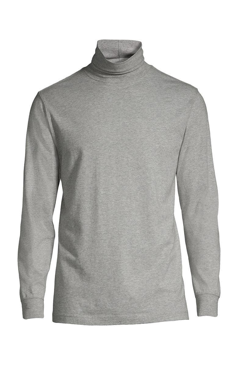 Lands' End Super-T Turtleneck, Alternate, color, Gray Heather
